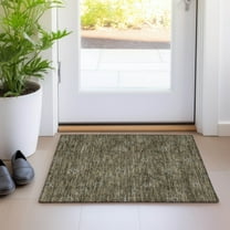 Addison Rugs Chantille Indoor/Outdoor Transitional Floral Brown Washable Rectangle Rug, 1'8" x 2'6"