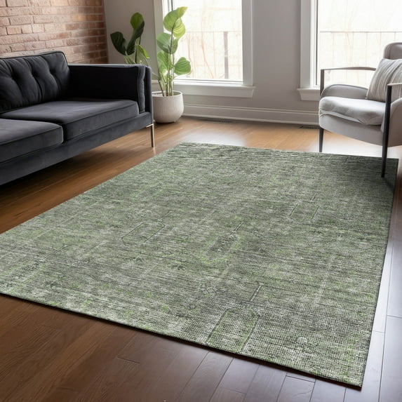 Addison Rugs Chantille Indoor/Outdoor Transitional Southwest Green Washable Rectangle Rug, 9' x 12'