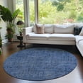 thumbnail image 1 of Addison Rugs Chantille Indoor/Outdoor Transitional Southwest Navy Washable Round Rug, 8' x 8', 1 of 6