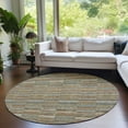 thumbnail image 1 of Addison Rugs Chantille Indoor/Outdoor Transitional Stripes Paprika Washable Round Rug, 8' x 8', 1 of 6
