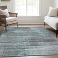thumbnail image 1 of Addison Rugs Chantille Indoor/Outdoor Transitional Stripes Teal Washable Rectangle Rug, 9' x 12', 1 of 6