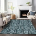 thumbnail image 1 of Addison Rugs Chantille Indoor/Outdoor Transitional Damask Teal Washable Rectangle Rug, 5' x 7'6", 1 of 6