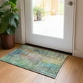 thumbnail image 1 of Addison Rugs Chantille Indoor/Outdoor Transitional Triangles Green Washable Rectangle Rug, 1'8" x 2'6", 1 of 6