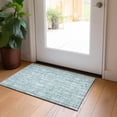 thumbnail image 1 of Addison Rugs Chantille Indoor/Outdoor Transitional Lines Teal Washable Rectangle Rug, 1'8" x 2'6", 1 of 6