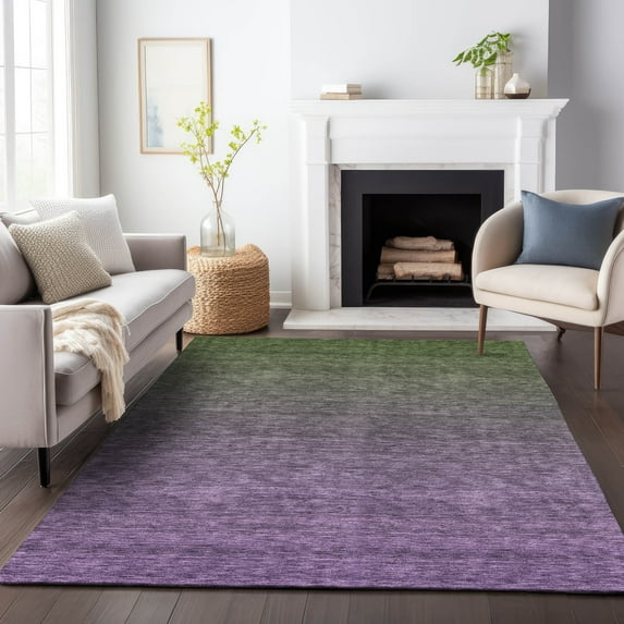 Addison Rugs Chantille Indoor/Outdoor Transitional Ombre Purple Washable Rectangle Rug, 9' x 12'
