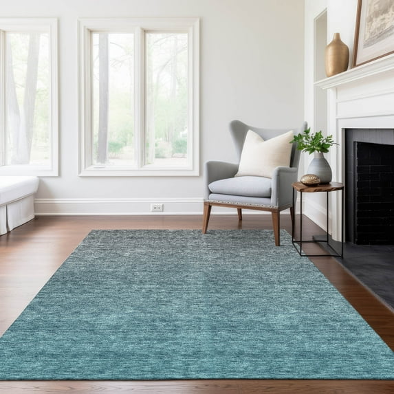 Addison Rugs Chantille Indoor/Outdoor Transitional Ombre Teal Washable Rectangle Rug, 8' x 10'
