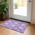 thumbnail image 1 of Addison Rugs Chantille Indoor/Outdoor Transitional Ikat Plum Washable Rectangle Rug, 1'8" x 2'6", 1 of 6