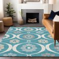 thumbnail image 1 of Addison Rugs Chantille Indoor/Outdoor Transitional Medallions Teal Washable Rectangle Rug, 2'6" x 3'10", 1 of 6