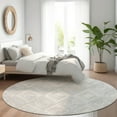 thumbnail image 1 of Addison Rugs Chantille Indoor/Outdoor Transitional Diamonds Silver Washable Round Rug, 8' x 8', 1 of 6
