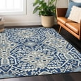 thumbnail image 1 of Addison Rugs Chantille Indoor/Outdoor Transitional Diamonds Navy Washable Rectangle Rug, 9' x 12', 1 of 6
