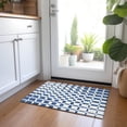 thumbnail image 1 of Addison Rugs Chantille Indoor/Outdoor Transitional Squares Navy Washable Rectangle Rug, 1'8" x 2'6", 1 of 6