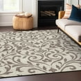 thumbnail image 1 of Addison Rugs Chantille Indoor/Outdoor Transitional Floral Taupe Washable Rectangle Rug, 10' x 14', 1 of 6