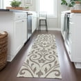 thumbnail image 1 of Addison Rugs Chantille Indoor/Outdoor Transitional Floral Taupe Washable Runner Rug, 2'3" x 7'6", 1 of 6