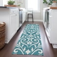 thumbnail image 1 of Addison Rugs Chantille Indoor/Outdoor Transitional Floral Teal Washable Runner Rug, 2'3" x 7'6", 1 of 6