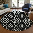 thumbnail image 1 of Addison Rugs Chantille Indoor/Outdoor Transitional Scrolls Black Washable Round Rug, 8' x 8', 1 of 6