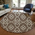 thumbnail image 1 of Addison Rugs Chantille Indoor/Outdoor Transitional Scrolls Chocolate Washable Round Rug, 8' x 8', 1 of 6
