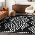 thumbnail image 1 of Addison Rugs Chantille Indoor/Outdoor Transitional Diamonds Black Washable Rectangle Rug, 10' x 14', 1 of 6