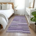 thumbnail image 1 of Addison Rugs Chantille Indoor/Outdoor Transitional Stripes Purple Washable Runner Rug, 2'3" x 7'6", 1 of 6