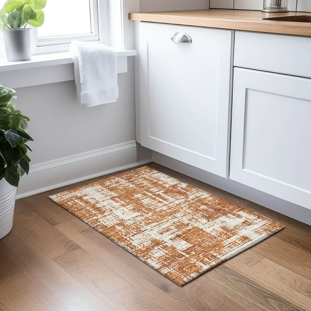 Addison Rugs Chantille Indoor/Outdoor Transitional Modern Paprika Washable Rectangle Rug, 1'8" x 2'6"