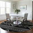 thumbnail image 1 of Addison Rugs Chantille Indoor/Outdoor Transitional Southwest Black Washable Round Rug, 8' x 8', 1 of 6