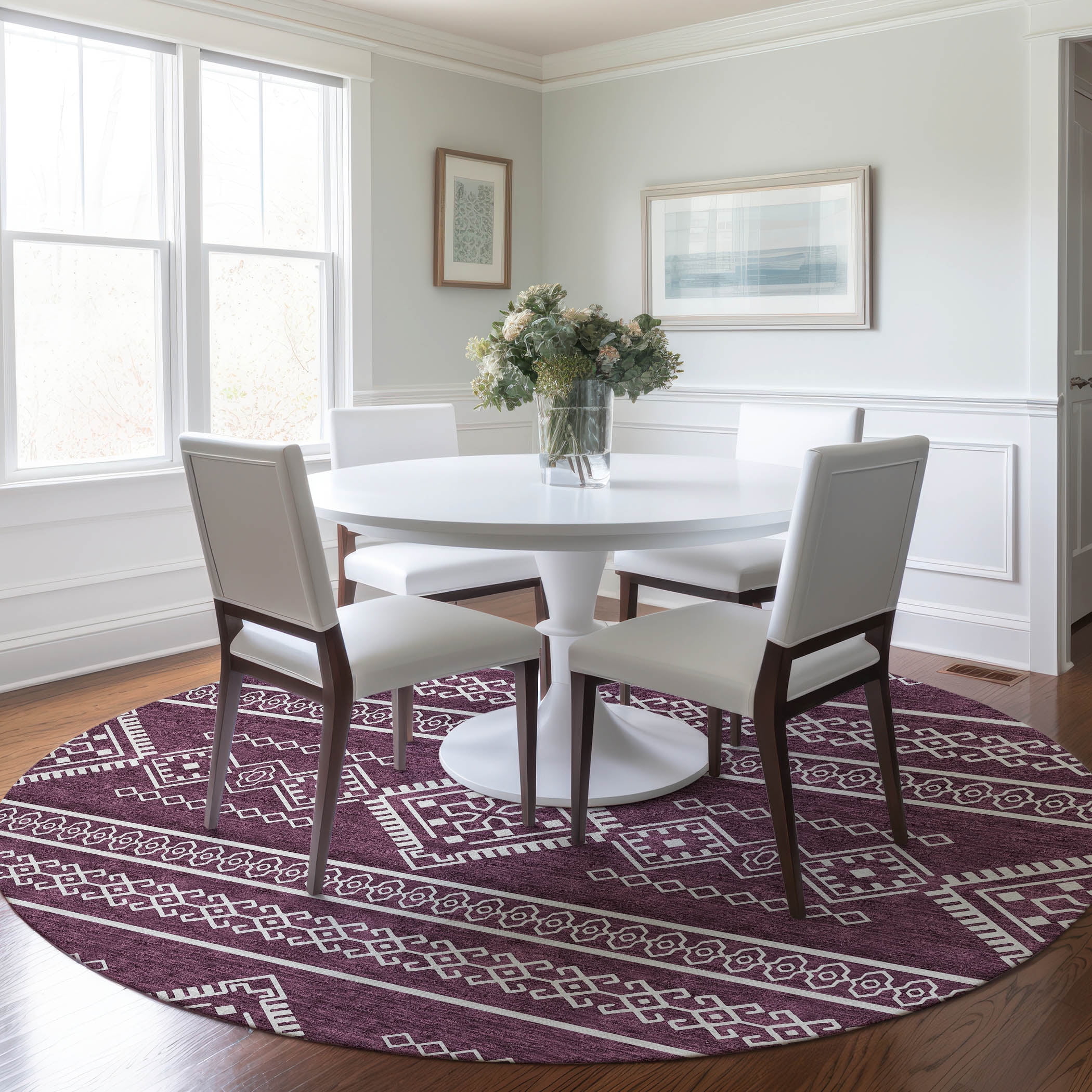 Addison Rugs Chantille Indoor/Outdoor Transitional Southwest Eggplant ...