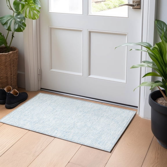 Addison Rugs Chantille Indoor/Outdoor Transitional Floral Sky Washable Rectangle Rug, 1'8" x 2'6"