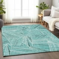 thumbnail image 1 of Addison Rugs Chantille Indoor/Outdoor Transitional Geometric Teal Washable Rectangle Rug, 5' x 7'6", 1 of 6
