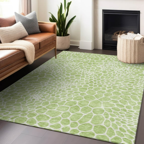 Addison Rugs Chantille Indoor/Outdoor Transitional Geometric Aloe Washable Rectangle Rug, 10' x 14'