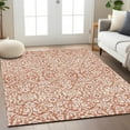 thumbnail image 1 of Addison Rugs Chantille Indoor/Outdoor Traditional Damask Coral Washable Rectangle Rug, 3' x 5', 1 of 6