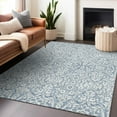 thumbnail image 1 of Addison Rugs Chantille Indoor/Outdoor Traditional Damask Denim Washable Rectangle Rug, 9' x 12', 1 of 6