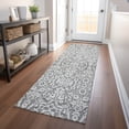 thumbnail image 1 of Addison Rugs Chantille Indoor/Outdoor Traditional Damask Gray Washable Runner Rug, 2'3" x 7'6", 1 of 6
