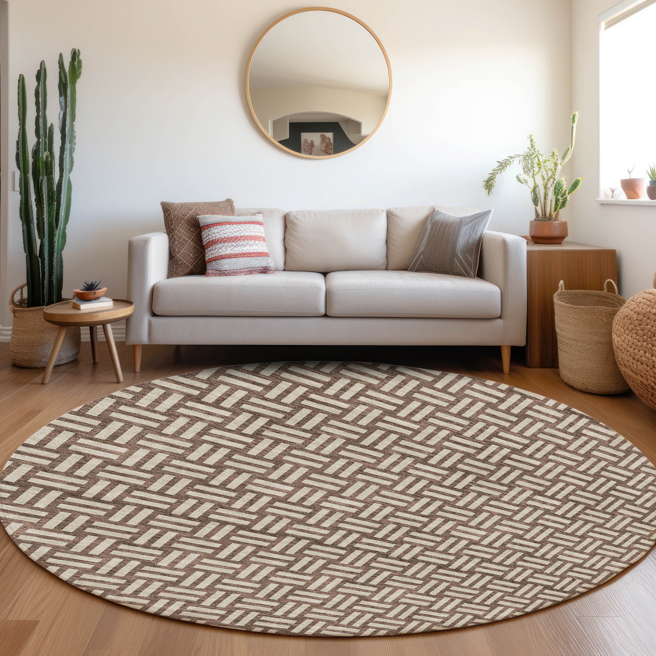 Addison Rugs Chantille Indoor/Outdoor Transitional Squares Brown ...