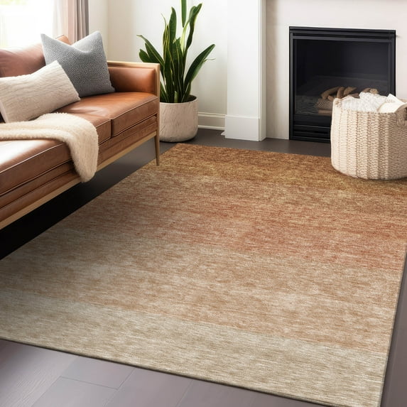 Addison Rugs Chantille Indoor/Outdoor Transitional Ombre Paprika Washable Rectangle Rug, 8' x 10'