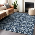 thumbnail image 1 of Addison Rugs Chantille Indoor/Outdoor Transitional Floral Navy Washable Rectangle Rug, 8' x 10', 1 of 6