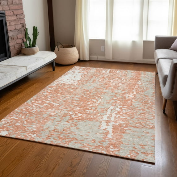 Addison Rugs Chantille Indoor/Outdoor Transitional Abstract Coral Washable Rectangle Rug, 8' x 10'