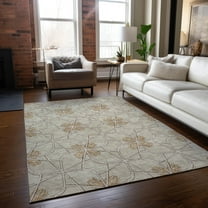 Addison Rugs Chantille Indoor/Outdoor Transitional Geometric Ivory Washable Rectangle Rug, 10' x 14'