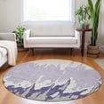 thumbnail image 1 of Addison Rugs Chantille Indoor/Outdoor Transitional Abstract Purple Washable Round Rug, 8' x 8', 1 of 6