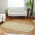 thumbnail image 1 of Addison Rugs Chantille Indoor/Outdoor Transitional Geometric Coffee Washable Round Rug, 8' x 8', 1 of 6