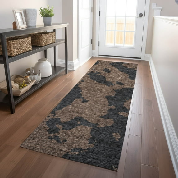 Addison Rugs Chantille Indoor/Outdoor Transitional Abstract Chocolate Washable Runner Rug, 2'3" x 7'6"