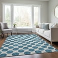 thumbnail image 1 of Addison Rugs Chantille Indoor/Outdoor Transitional Circles Teal Washable Rectangle Rug, 9' x 12', 1 of 6