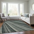 thumbnail image 1 of Addison Rugs Chantille Indoor/Outdoor Transitional Stripes Black Washable Rectangle Rug, 9' x 12', 1 of 6