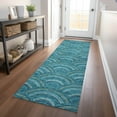 thumbnail image 1 of Addison Rugs Chantille Indoor/Outdoor Transitional Geometric, Abstract Teal Washable Runner Rug, 2'3" x 7'6", 1 of 6