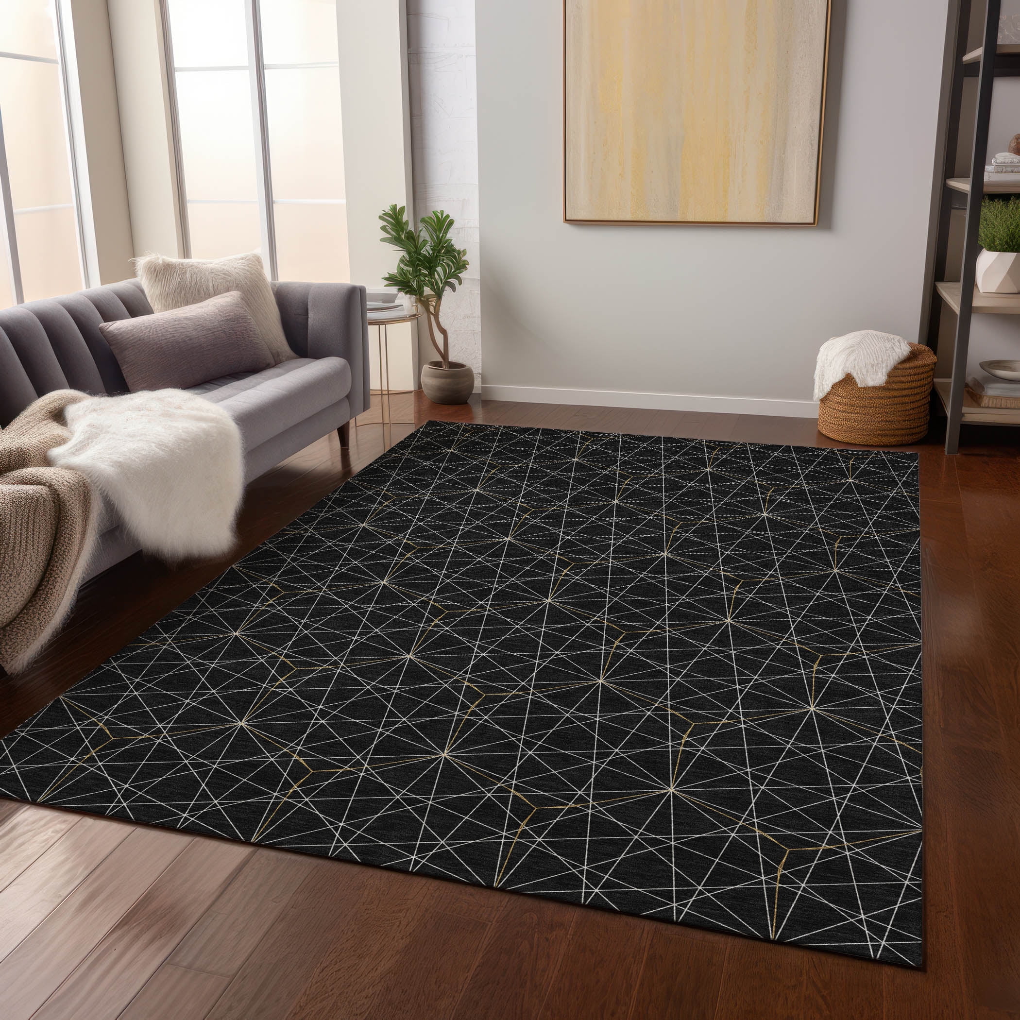 Addison Rugs Chantille ACN987 Black 10' x 14' Indoor Outdoor Area Rug ...
