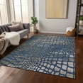 thumbnail image 1 of Addison Rugs Chantille Indoor/Outdoor Transitional Squares Navy Washable Rectangle Rug, 9' x 12', 1 of 6
