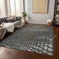 thumbnail image 1 of Addison Rugs Chantille Indoor/Outdoor Transitional Squares Charcoal Washable Rectangle Rug, 2'6" x 3'10", 1 of 6