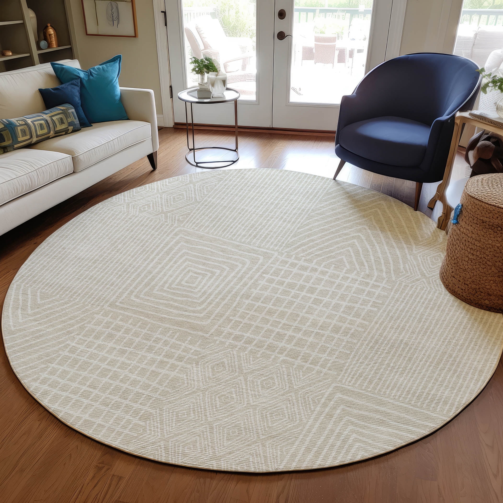 Addison Rugs Chantille Indoor/Outdoor Transitional Geometric Beige ...