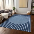 thumbnail image 1 of Addison Rugs Chantille Indoor/Outdoor Transitional Stripes Navy Washable Rectangle Rug, 9' x 12', 1 of 6