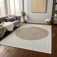 thumbnail image 1 of Addison Rugs Chantille Indoor/Outdoor Transitional Stripes Ivory Washable Rectangle Rug, 9' x 12', 1 of 6