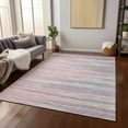thumbnail image 1 of Addison Rugs Chantille Indoor/Outdoor Transitional Stripes Pink Washable Rectangle Rug, 5' x 7'6", 1 of 6