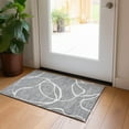 thumbnail image 1 of Addison Rugs Chantille Indoor/Outdoor Transitional Geometric, Abstract Gray Washable Rectangle Rug, 1'8" x 2'6", 1 of 6